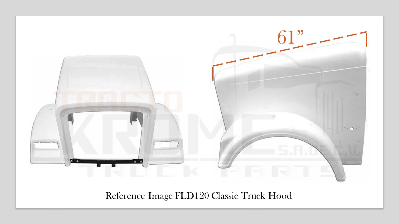 Freightliner envolvente de acero inoxidable FLD120.